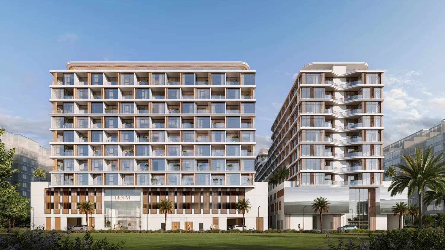 HOLM One — street elevation at Jumeirah Garden City
